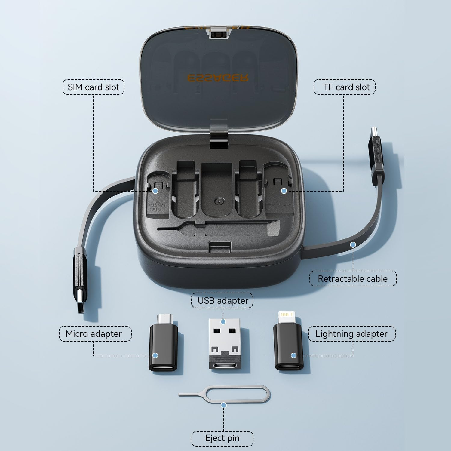 Travel Multi Charging Cable Box